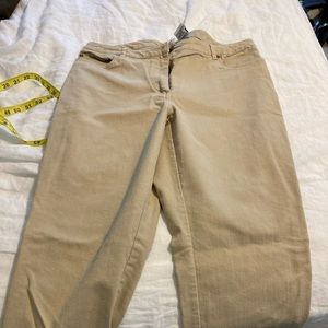 Jeans. Crop length. Tan.